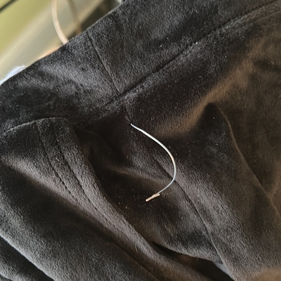 NEW House of Harlow 1960 Black Velvet Velour Jogger Sweat Pants - XL - Picture 12 of 14